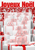 No&euml;l au milieu des cadeaux scintillants
